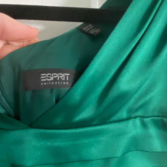 Esprit | Emerald satin body con dress | Knee length | Size 2 - Picture 6 of 8